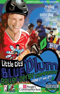Poster for the Blue Plum Roller Derby Championship